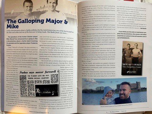 Photo from inside the latest Chester fanzine - The Blue & White