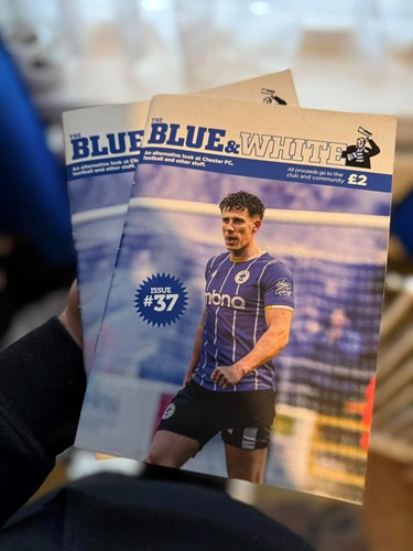 The Blue & White Fanzine front cover